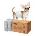 Petsworld Male Dog Diapers, Disposable Belly Bands for Male Dogs, Super Absorbent Dog Wraps with Wetness Indicator, Leak Proof Fit for Marking, Incontinence & Potty Training, Sizes XS-L