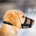#Backtoschool Dog Muzzle for Varies Dogs - Air Mesh Muzzle for Varies Sized Dog | Adjustable No Bark Dogs Muzzles for Scavenging Licking & Chewing | Prevent Biting |,Back to School