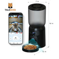 Taleboss Automatic Cat Feeder with Camera, 5L Large Capacity, Laser Toy, 1080P HD, App Control, Night Vision, 2.4/5G Wifi Pet Feeder with 2 Way Audio
